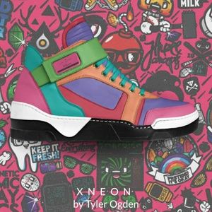 XNeon Hightop Strap Sneakers